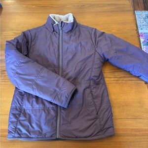 Purple Athleta girl reversible Puffer Jacket